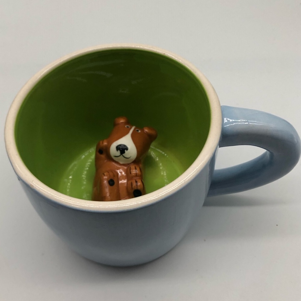 Peek a boo mug with dog